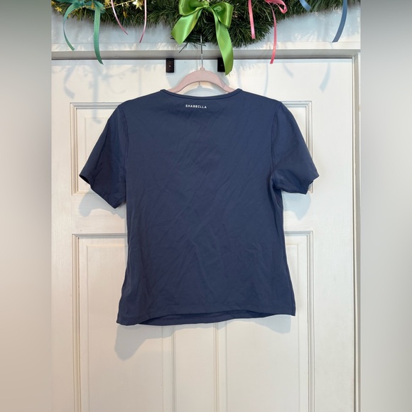 Shabbella Dark Blue Navy Scrub Top - Picture 2 of 3